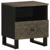 vidaXL Bedside Cabinet Black 40x33x46 cm Solid Wood Mango
