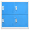 vidaXL Locker Cabinets 5 pcs Light Grey and Blue 90x45x92.5 cm Steel