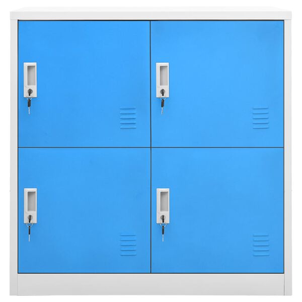 vidaXL Locker Cabinets 5 pcs Light Grey and Blue 90x45x92.5 cm Steel