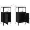 vidaXL Bedside Cabinets 2 pcs Black 41x31x80 cm Engineered Wood