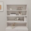 vidaXL Top for Highboard HAMAR White 90x30x100cm Solid Wood Pine