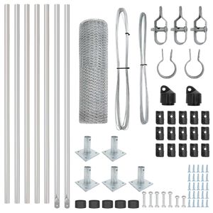 vidaXL Fence Post Silver