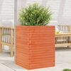 vidaXL Garden Planter Wax Brown 50x50x68.5 cm Solid Wood Pine