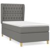 vidaXL Box Spring Bed with Mattress Dark Grey 90x200 cm Fabric
