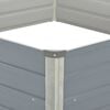 vidaXL Raised Garden Bed 129x129x45 cm Galvanised Steel Grey