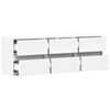 vidaXL TV Wall Cabinet with LED Lights White 130x31x45 cm