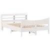 vidaXL Bed Frame with Headboard White 120x200 cm Solid Wood Pine