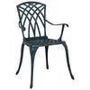 vidaXL Garden Chair 2 pcs Green 55 x 56.5 x 91cm Aluminium