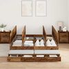 vidaXL Storage Bed Frame with Drawer Old Wood 140 cm Engineered Wood