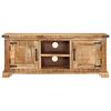 vidaXL TV Cabinet 110x35x45 cm Solid Rough Wood Mango