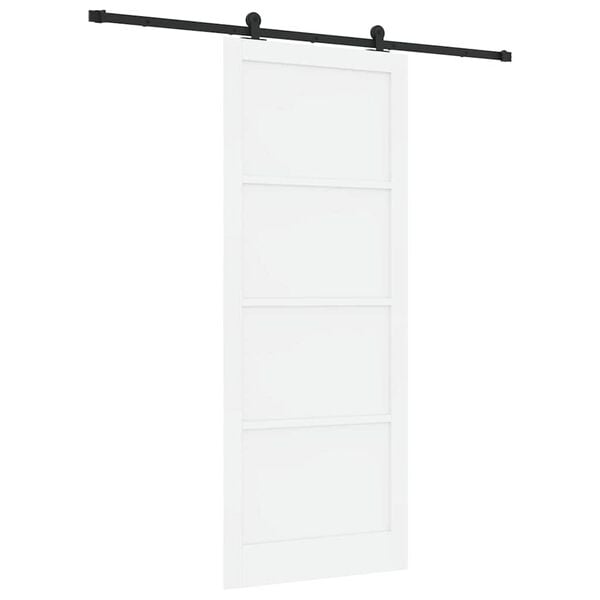 vidaXL Sliding Door ORKDAL White 93 x 232 cm Solid Pine Wood