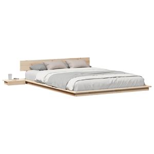 vidaXL Bed Frame Brown 140 x 200 cm Wood