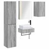 vidaXL Bathroom Furniture Set 5 pcs Grey Sonoma