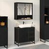 vidaXL Bathroom Furniture Set 2 pcs Black oak Engineered wood