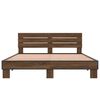 vidaXL Bed Frame without Mattress Brown Oak 150x200 cm King Size