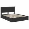 vidaXL Storage Bed with Headboard Black 150 x 200 cm Engineered Wood