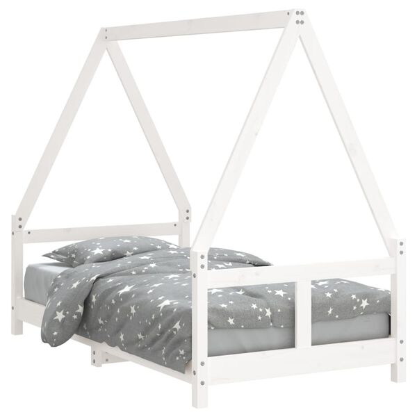 vidaXL Kids Bed Frame White 80x160 cm Solid Wood Pine