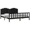 vidaXL Bed Frame without Mattress Black 200x200 cm Solid Wood Pine