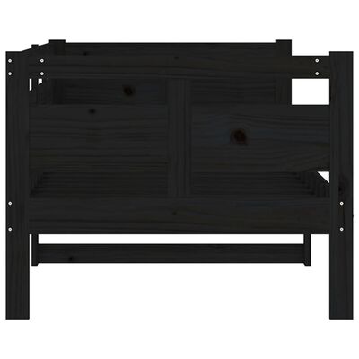 vidaXL Day Bed Black Solid Wood Pine 80x200 cm