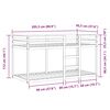 vidaXL Bunk Bed without Mattress Pink 90x200 cm Solid Wood Pine