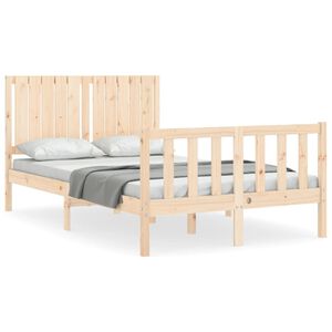 vidaXL Bed Frame without Mattress Small Double Solid Wood Pine