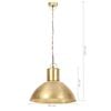 vidaXL Hanging Lamp 25 W Brass Round 48 cm E27