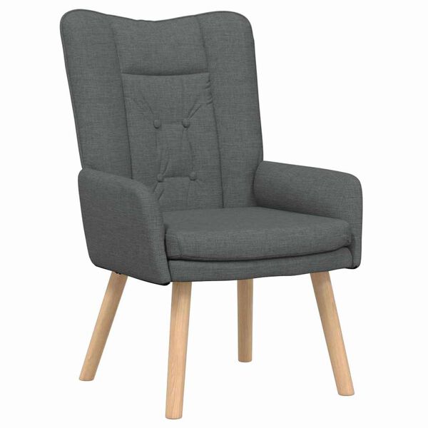 vidaXL Armchair Dark Grey 63 x 67 x 94 cm Sherpa Fabric