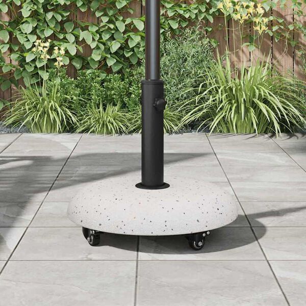 vidaXL Parasol Base White and Black 45 x 45 x 40 cm Concrete and Metal