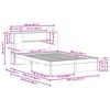 vidaXL Bookcase Bed Frame Wax Brown 150 x 200 cm Solid Pine Wood