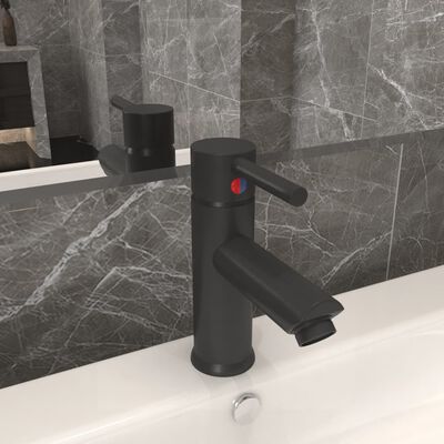 vidaXL Bathroom Basin Faucet Grey 130x176 mm