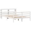 vidaXL Bed Frame without Mattress White 150x200 cm King Size Solid Wood Pine