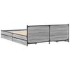 vidaXL Bed Frame with Drawers without Mattress Grey Sonoma 120x200 cm