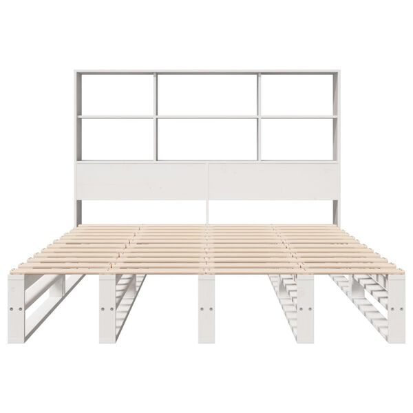 vidaXL Bookcase Bed without Mattress White 120x200 cm Solid Wood