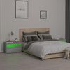 vidaXL Bedside Cabinets 2 pcs with LED Lights Grey Sonoma 60x35x40 cm