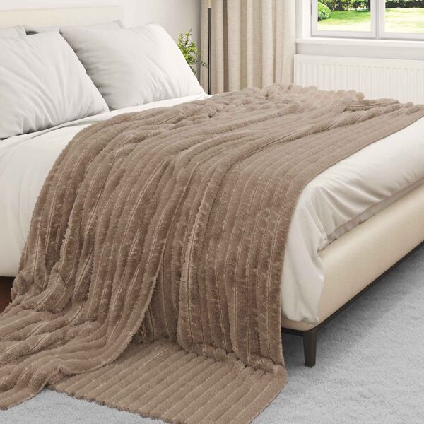 vidaXL Throw Blankets 6 pcs Camel 270 x 240 cm Fleece