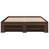 vidaXL Bed Frame without Mattress Brown Oak 140x200 cm Engineered Wood