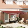vidaXL Manual Retractable Awning 450x350 cm Orange and Brown