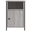 vidaXL Bedside Cabinet Grey Sonoma 40x42x60 cm Engineered Wood
