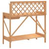 vidaXL Potting Bench with Trellis Brown Solid Wood Fir