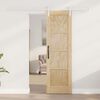 vidaXL Sliding Door Brown 61 x 198.5 cm Solid Pine Wood