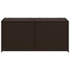 vidaXL Garden Storage Box Brown 283L Poly Rattan