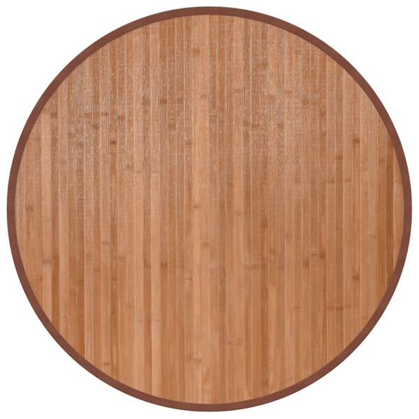 vidaXL Rug Round Natural80 cm Bamboo