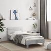 vidaXL Bed Frame without Mattress with Headboard Concrete Grey 100x200 cm