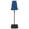 vidaXL Double-Head Garden Parasol with LEDs Azure Blue 316x145 cm