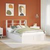 vidaXL Bed Frame without Mattress White 135x190 cm Double Solid Wood Pine