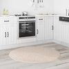 vidaXL Anti-slip Shaggy Rug Cream 120 x 120 cm PP