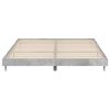 vidaXL Bed Frame without Mattress Concrete Grey 200x200 cm