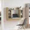 vidaXL Wall-Mounted Desk Sonoma Oak 105x48x75 cm Engineered Wood