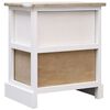 vidaXL Nightstands 2 pcs White and Natural 38x28x45 cm Paulownia Wood