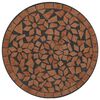 vidaXL Mosaic Bistro Set Terracotta Iron and Ceramic